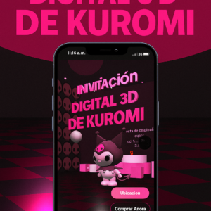 Invitación Digital 3D Kuromi