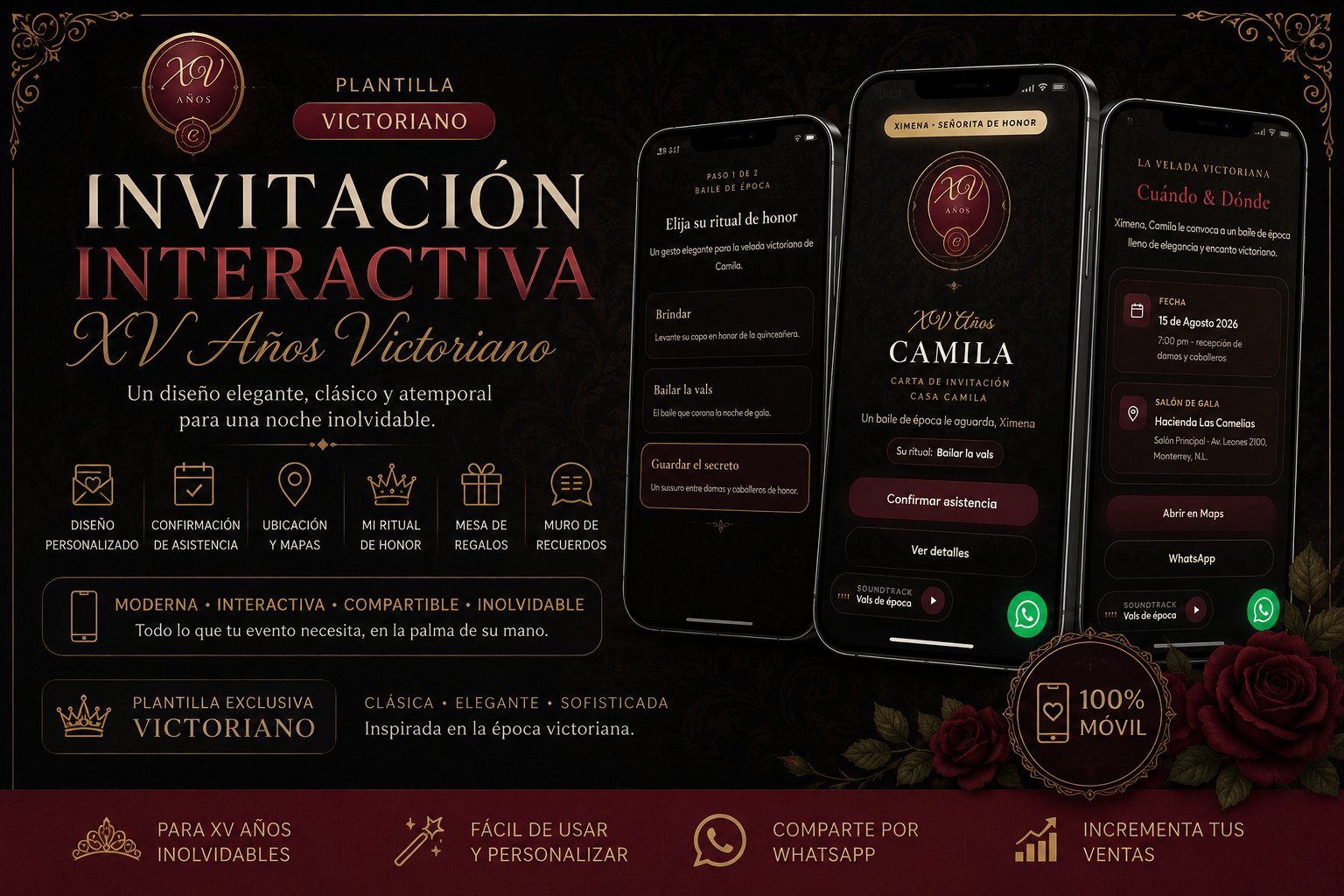 ChatGPT Image 9 ago 2026, 08_42_18 Plantilla HTML Invitación Interactiva de XVaños Victoriano